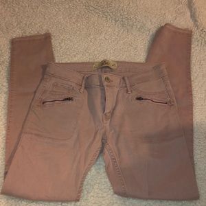 Pink hollister skinny jeans